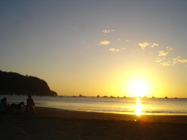 sunset over San Juan Del Sur