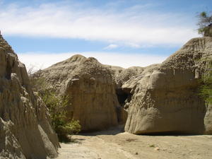 grey rock formations in the Tatacoa Desert, Colombia