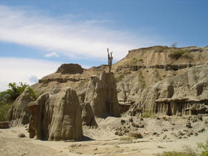 Grey Rock formations in the desert