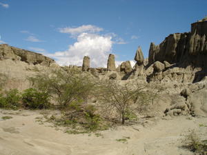 Penis Shaped Rock in Desert