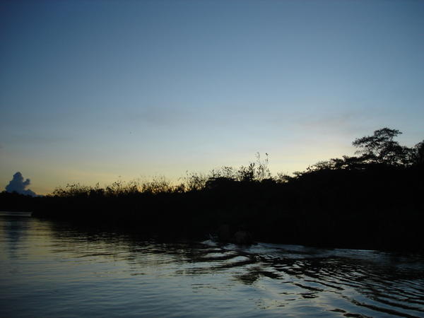 sun set on the Rio Yavari