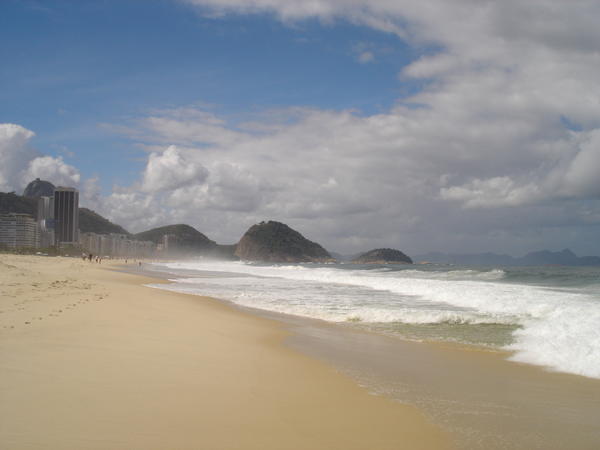 copacabana beach with view to sugar loaf