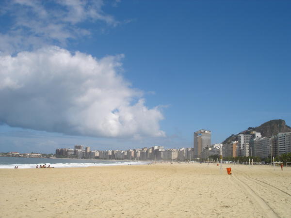 copacabana beach with barely a soul