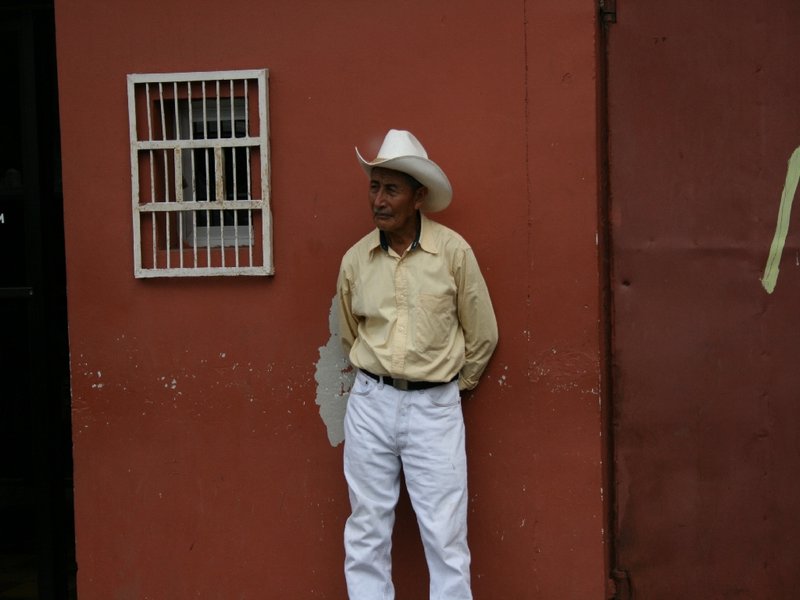 Honduran man in village