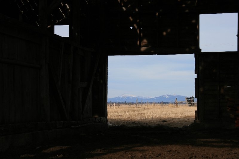 View from a barn in Idaho
