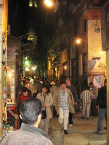 Busy shopping street in Khan el Khalili