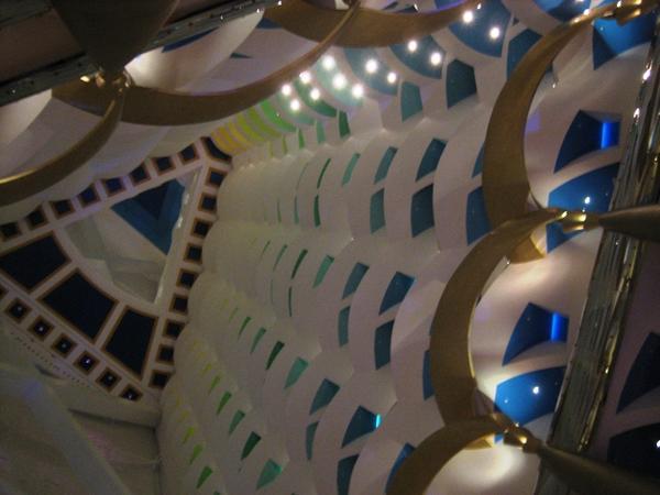 Looking up - Foyer of Burj al Arab