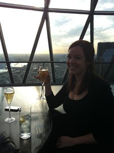 Drinking 'Bolognaise' at the top of the Gherkin (: