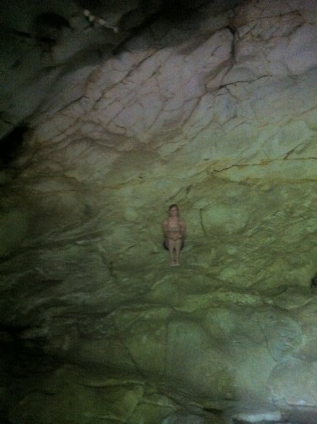 Big cave, small me