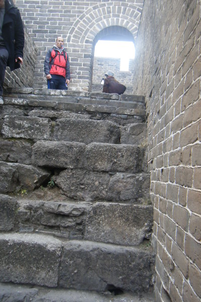 One set of steep stairs!