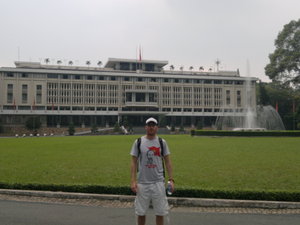 Outside the Presidential Palace