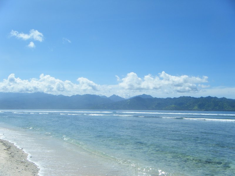 Lombok in the distance