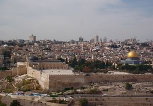 View of the Old City from the Mount of Olives