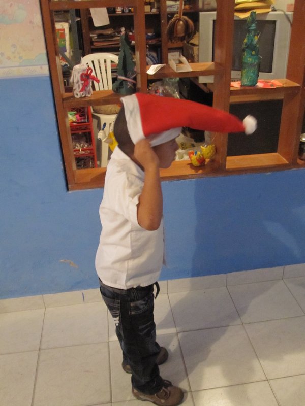 Juan David spent forever in front of the mirror getting his hat just right!
