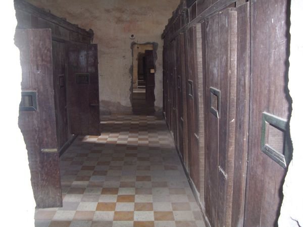 Timber cells where prisoners were kept