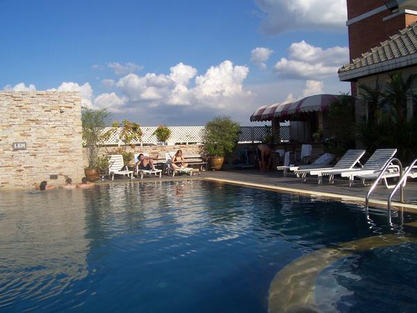 Hotel pool and bar