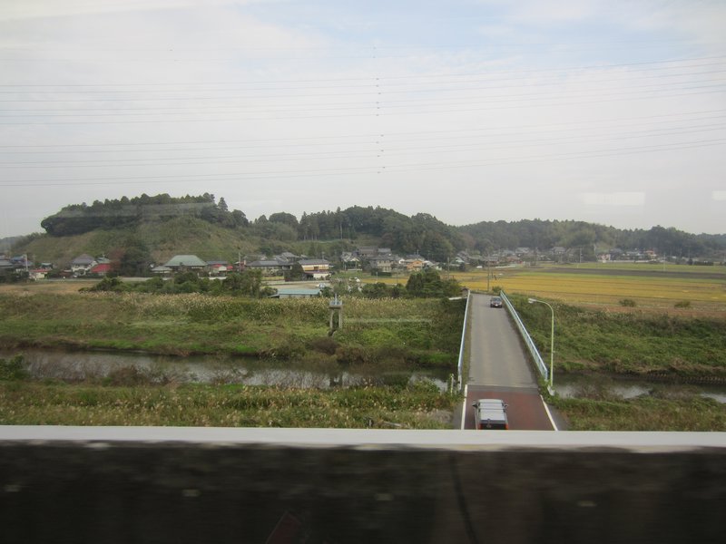 On the train to Tokyo