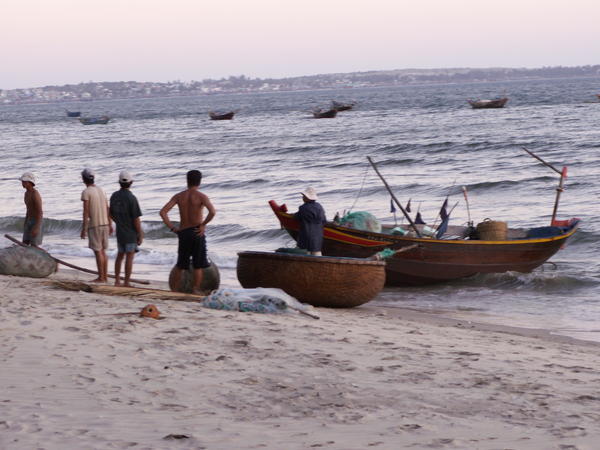 Local fisherman preparing to go out