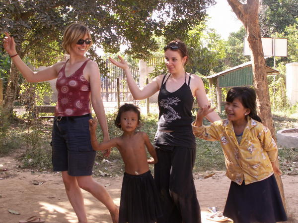 Orla learning to dance Cambodian style