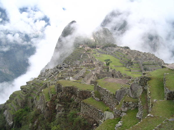 Macchu Picchu covered in cloud