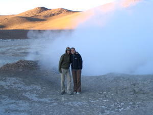 Donna and Neil at geysers
