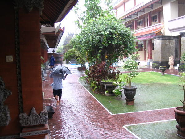 Heavy rain in Bali