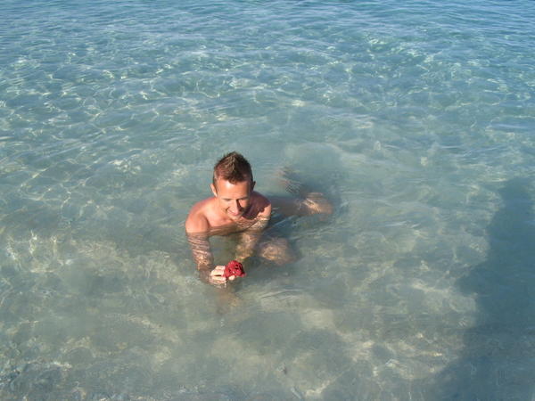 Neil in very clear water