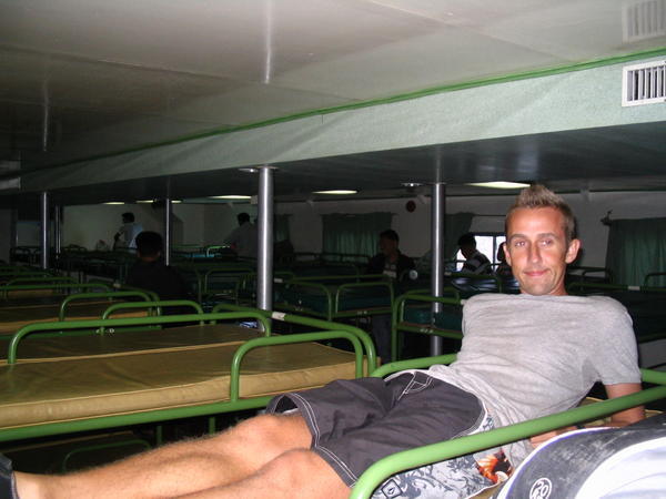 Neil on the ferry to Caticlan