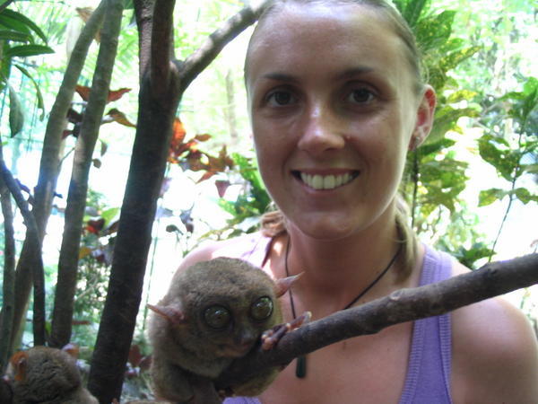 Donna and the tarsiers