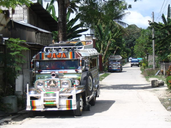 a jeepney in Loboc