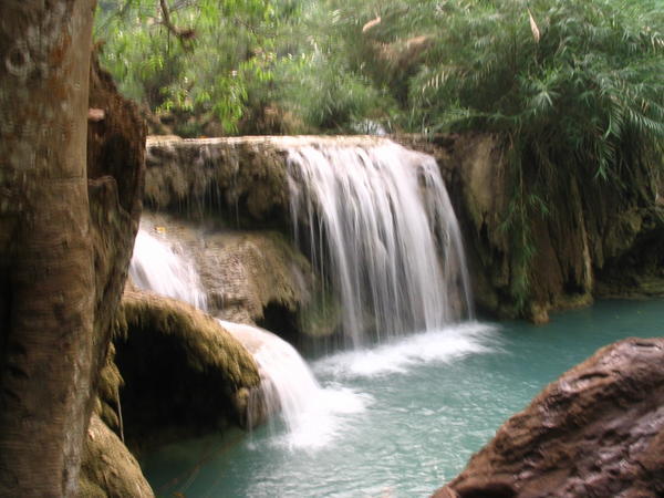 foamy looking waterfall