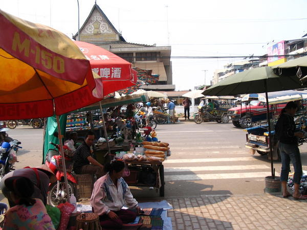 baguettes at morning market, Vientiane
