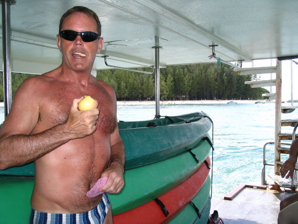 Paul on boat trip
