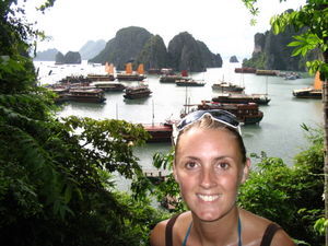 Donna overlooking Halong Bay
