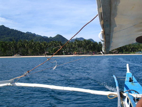Leaving Sabang by pumpboat