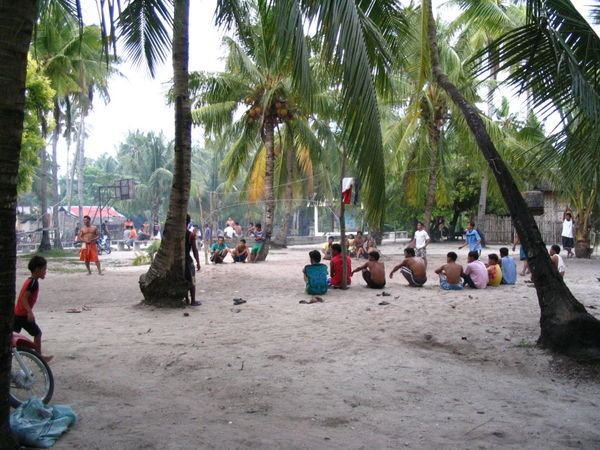 village volleyball game