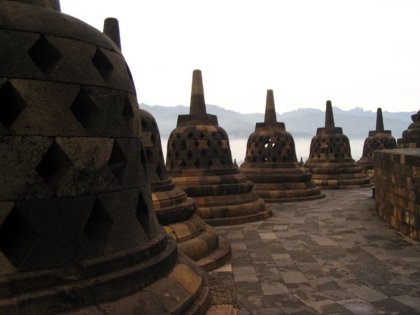 stupas at Borobudur