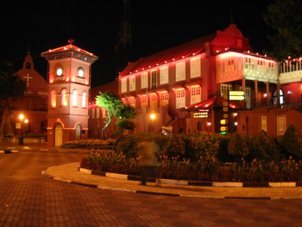 the main square at night