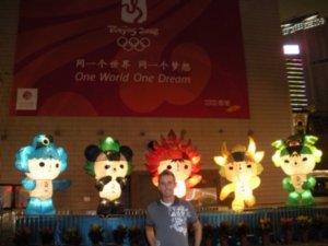Neil and the Olympic mascots
