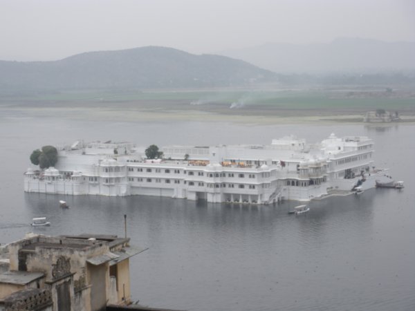 Lake Palace view from the top of the city palace