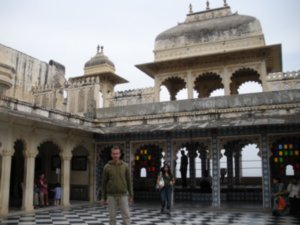 Neil in city palace courtyard