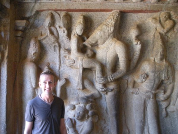 Neil in a cave temple