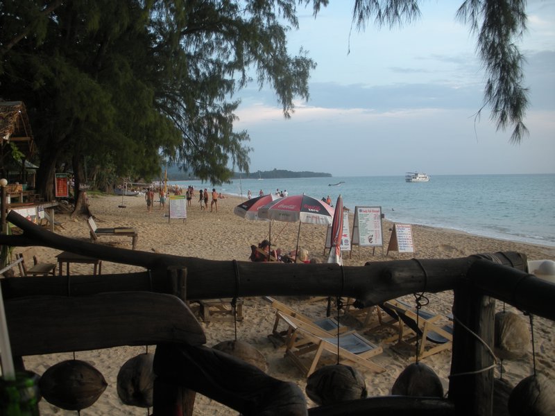 View from the Funky Fish restaurant on the beach