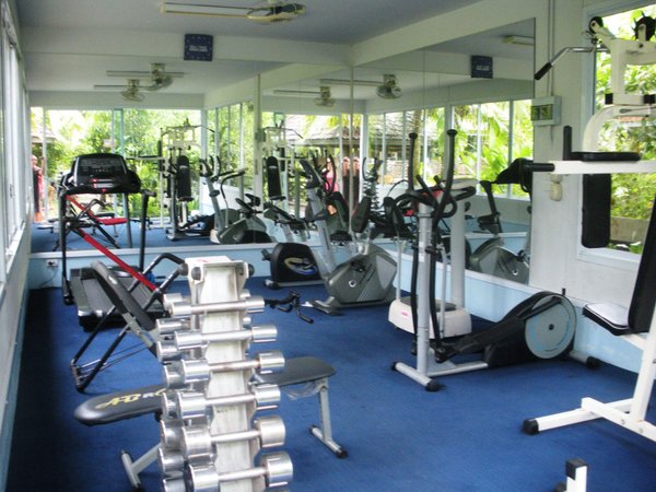 The gym at our resort
