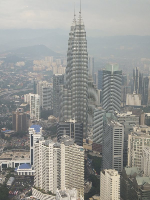 View of the Petronas Towers from Menara KL Tower