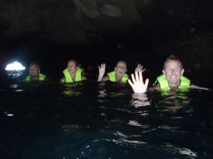 Swimming through to the Emerald Cave