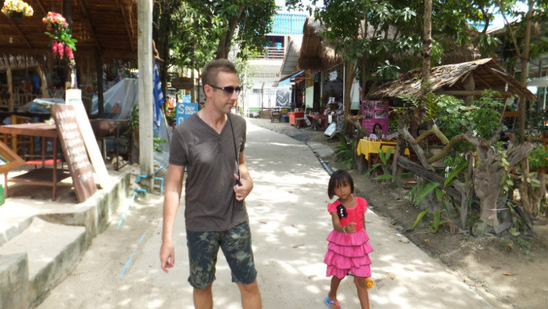 Neil and a little girl...