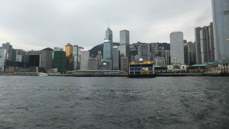 Famous Hong Kong island skyline from the ferry