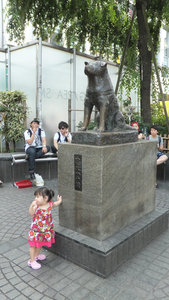 Hachiko and cute Japanese toddler