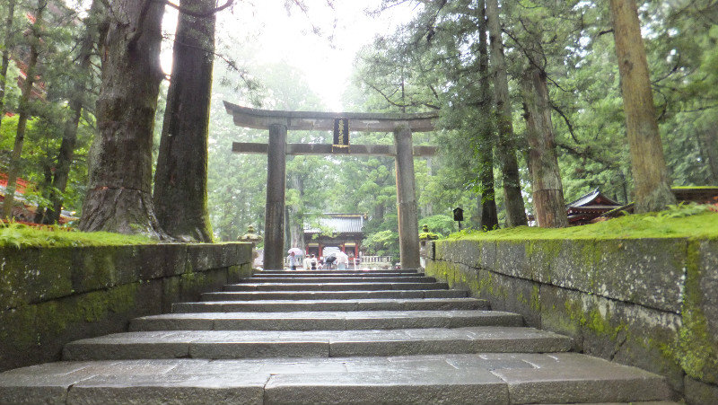 Torii gate at the entrance to Tosho-gu shrine